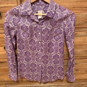 J. Crew paisley silk blouse